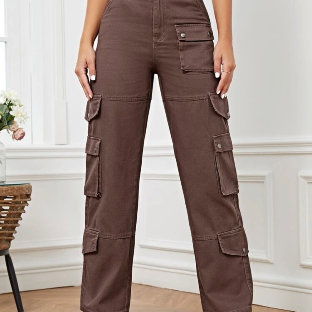 Women cotton cargo jeans
